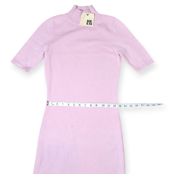 NWT $278 SEROYA Jana Knit Midi Ballet Pink Extra Small XS - Picture 7 of 7